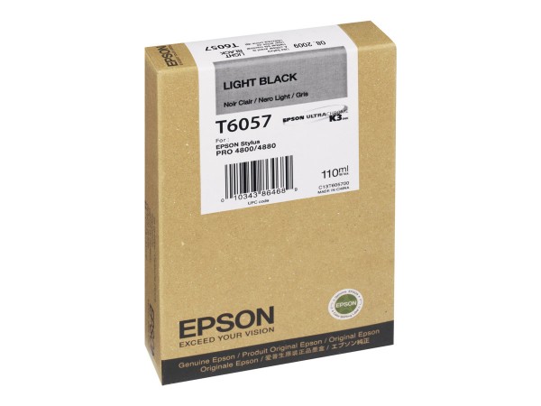 Epson T6057 - 110 ml - Schwarz - Original - Tintenpatrone - für Stylus Pro 4800, Pro 4880, Pro 4880 AGFA