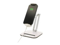 4smarts ErgoFix H23 - Aufstellung - faltbar - für Mobiltelefon / Tablet - Aluminium - weiß, Silber - Schreibtisch
