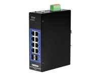 TRENDnet TI-G102i - Industrial - Switch - managed - 8 x 10/100/1000 + 2 x Gigabit SFP - an DIN-Schiene montierbar - Gleichstrom - TAA-konform
