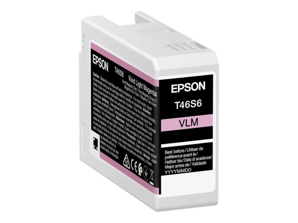 Epson UltraChrome Pro T46S6 - 25 ml - Vivid Light Magenta - original - Tintenbehälter - für SureColor P706, SC-P700, SC-P700 Mirage Bundling