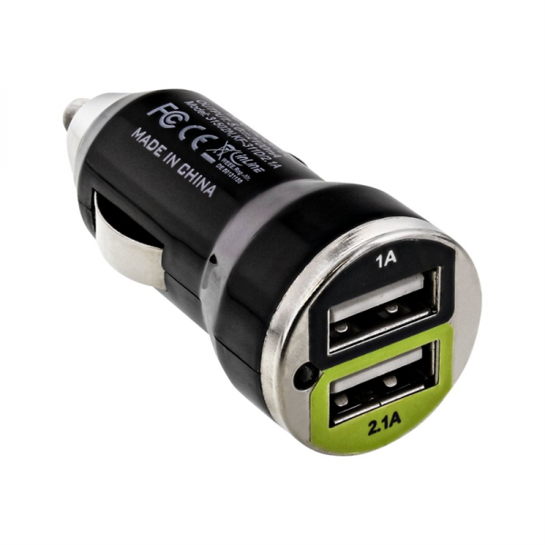 InLine USB DUAL+ KFZ charging set - Auto-Netzteil - 2.1 A - 2 Ausgabeanschlussstellen (USB) - auf Kabel: Micro-USB