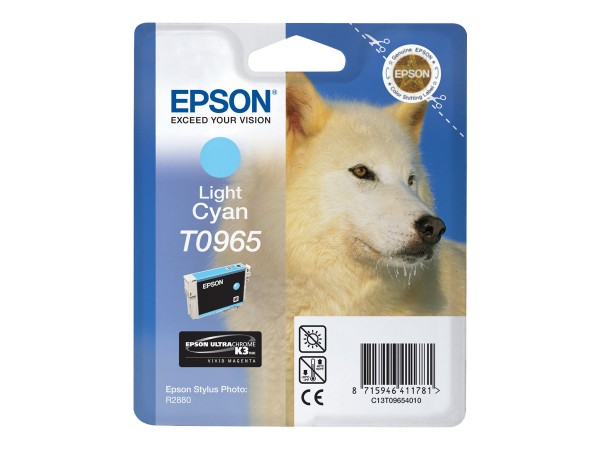 Epson T0965 - 11.4 ml - hell Cyan - Original - Blisterverpackung - Tintenpatrone - für Stylus Photo R2880