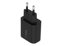 Belkin BoostCharge - Netzteil - PPS Technology - 25 Watt - Fast Charge, PD 3.0 (24 pin USB-C) - Schwarz