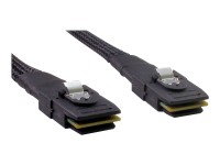 Inter-Tech - Internes SAS-Kabel - Serial ATA 150/300/600 - 36 PIN 4iMini MultiLane bis 36 PIN 4iMini MultiLane - 50 cm - eingerastet - Schwarz