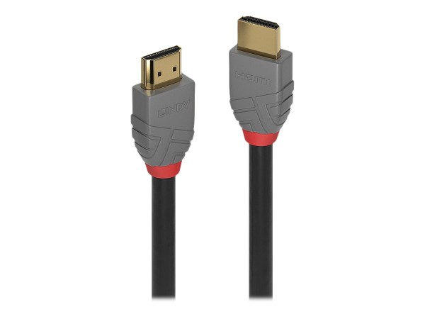 Lindy Anthra Line - Ultra High Speed - HDMI-Kabel mit Ethernet - HDMI männlich zu HDMI männlich - 3 m - Dreifachisolierung - Schwarz - rund, Dolby DTS-HD Master Audio-Unterstützung, Dolby TrueHD-Unterstützung, unterstützt 8K 120 Hz (7680 x 4320), unterstützt 10K 120 Hz (10.240 x 4320)
