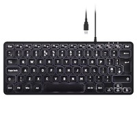 Perixx PERIBOARD-332B DE Mini-Tastatur USB kabelgebunden Hintergrundbeleuchtung - Tastatur
