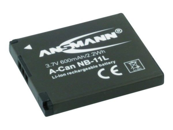 Ansmann A-Can NB 11 L - Batterie - Li-Ion - 600 mAh - für Canon IXUS 17X, 18X, 190, 285; IXY 190, 640; PowerShot SX420; PowerShot ELPH 180, 190, 360