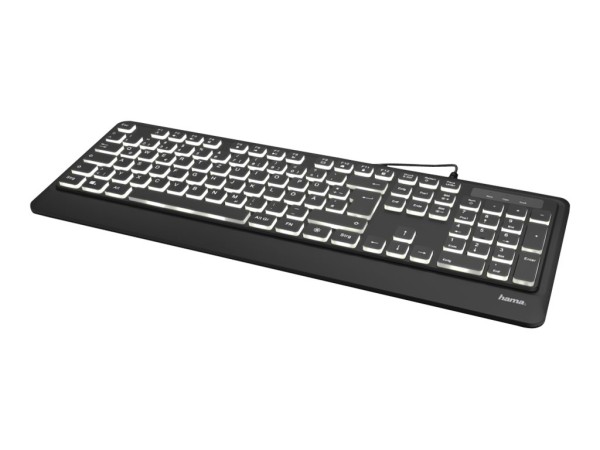 Hama "KC-550" - Tastatur - hinterleuchtet - USB - QWERTZ - Deutsch - Schwarz