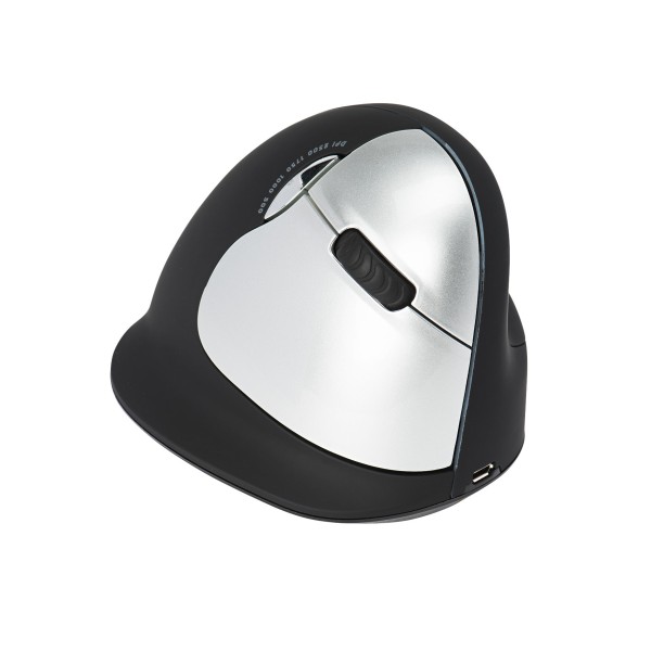 R-Go HE Mouse Ergonomische Maus, Groß (über 185mm), rechtshändig, drahtlose - Maus - ergonomisch - Für Rechtshänder - 5 Tasten - kabellos - 2.4 GHz - kabelloser Empfänger (USB)