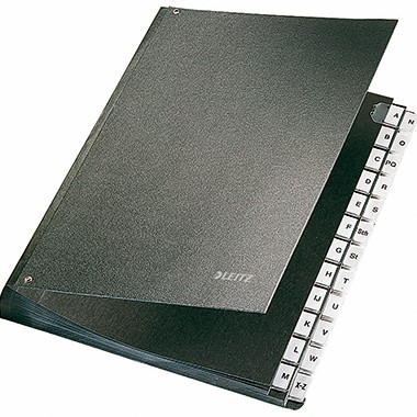 Leitz Pultordner 58240095 DIN A4 24Fächer Hartpappe schwarz