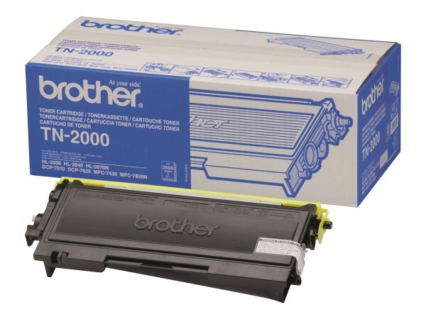 Brother TN2000 - Schwarz - Original - Tonerpatrone - für Brother DCP-7010, DCP-7010L, DCP-7025, MFC-7225n, MFC-7420, MFC-7820N; FAX-2820, 2825