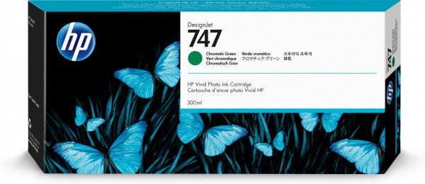 HP 747 - 300 ml - Chromatic Green - Original - DesignJet - Tintenpatrone - für DesignJet Z9+ PostScript, Z9+dr, Z9+dr PostScript