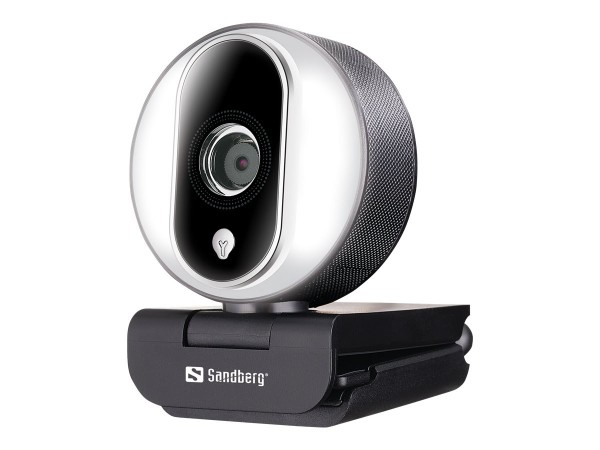 Sandberg Streamer USB Webcam Pro - Livestream-Kamera - Farbe - 2 MP - 1920 x 1080 - 720p, 1080p - Audio - USB 2.0 - H.264
