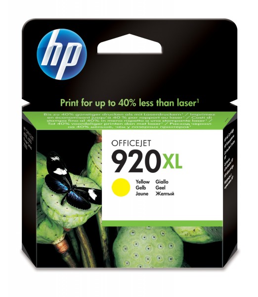 HP 920XL - Hohe Ergiebigkeit - Gelb - original - Tintenpatrone - für Officejet 6500, 6500 E709a, 6500 E709c, 6500A, 6500A E710a, 7500A