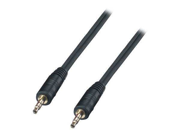 Lindy Premium - Audiokabel - Stereo Mini-Klinkenstecker (M) bis Stereo Mini-Klinkenstecker (M) - 10 m - abgeschirmt - Schwarz - geformt