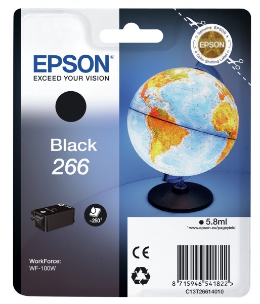 Epson 266 - 6 ml - Schwarz - Original - Tintenpatrone - für WorkForce WF-100W