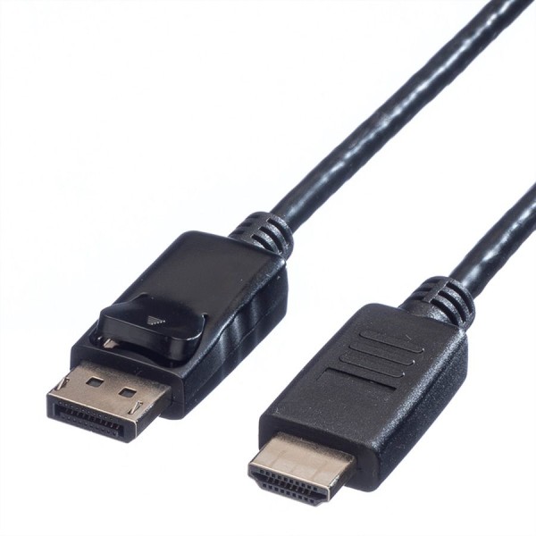 VALUE - Videokabel - DisplayPort (M) bis HDMI (M) - 1 m - abgeschirmt - Schwarz