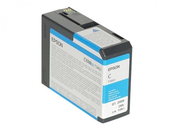Epson T5802 - 80 ml - Cyan - Original - Tintenpatrone - für Stylus Pro 3800, Pro 3880