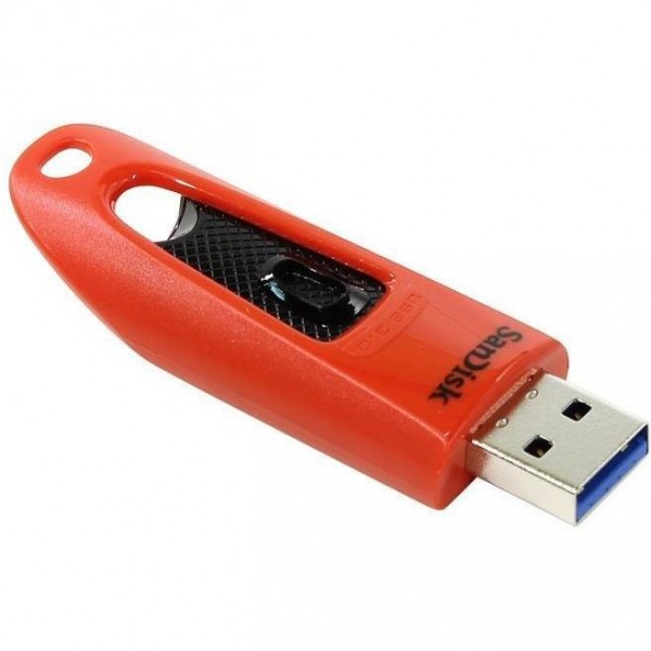 SanDisk Ultra - USB-Flash-Laufwerk - 64 GB - USB 3.0 - Rot
