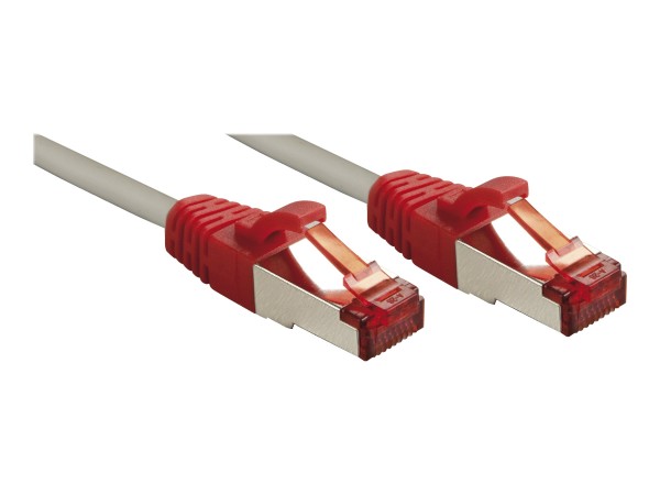 Lindy - Crossover-Kabel - RJ-45 (M) bis RJ-45 (M) - 2 m - SFTP, PiMF - CAT 6 - ohne Haken - Grau