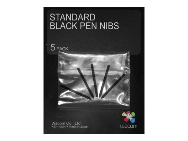 Wacom Standard Pen Nibs - Digitale Stiftspitze - Schwarz (Packung mit 5) - für Intuos4 Large, Medium, Small, Wireless, X-Large