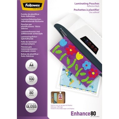Fellowes Laminierfolie Enhance 80 5302202 DIN A4 tr 100 St./Pack.