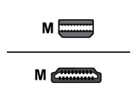Helos Premium - Adapterkabel - Mini DisplayPort männlich zu HDMI männlich - 2 m - Schwarz - 4K Unterstützung