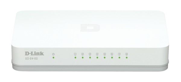 D-Link GO-SW-8G - Switch - unmanaged - 8 x 10/100/1000 - Desktop