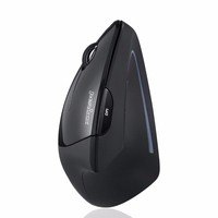 Perixx PERIMICE-713L - Maus - ergonomisch - Für Linkshänder - optisch - 6 Tasten - kabellos - 2.4 GHz - kabelloser Empfänger (USB) - Schwarz