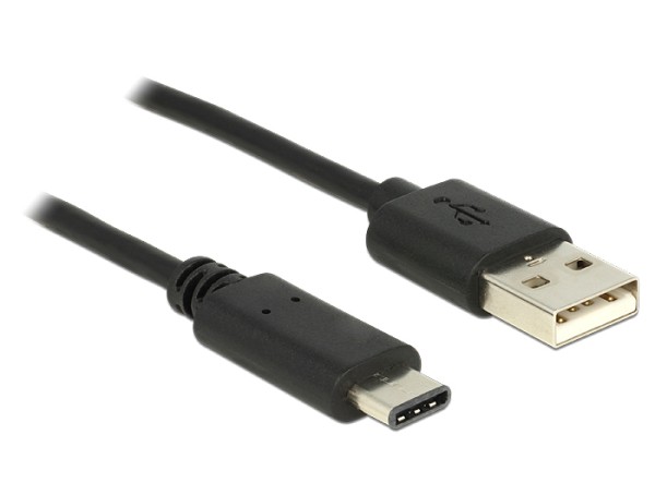 DeLOCK - USB-Kabel - USB-C (M) bis USB (M) - USB 2.0 - 3 A - 50 cm - Schwarz