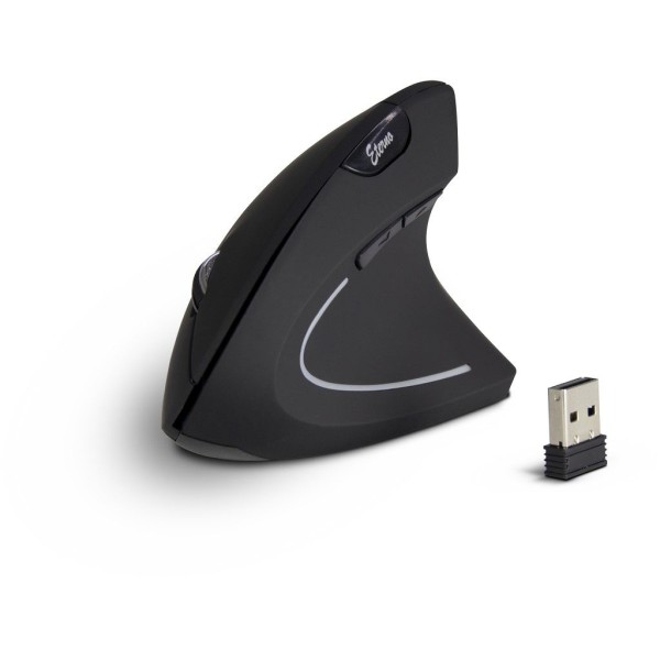 Inter-Tech Eterno KM-206R - Maus - ergonomisch - Für Rechtshänder - 6 Tasten - kabellos - 88884101