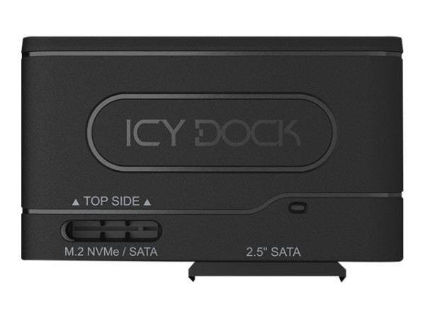 ICY DOCK EZ-Adapter MB104U-1SMB - Speicher-Controller - 2.5", M.2 (6.4 cm) - M.2 Card (PCIe NVMe & SATA) / SATA SSD - USB 3.2 (Gen 2) - Schwarz
