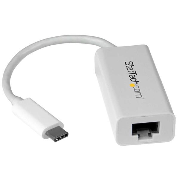 StarTech USB-C auf Gigabit Adapter - Thunderbolt 3 kompatibel - Weiß - Unterstützung für Macbook, Windows, Chrome OS - Netzwerkadapter - USB-C - Gigabit Ethernet - weiß