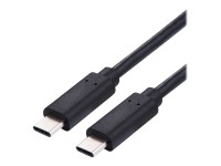 VALUE - USB-Kabel - 24 pin USB-C (M) zu 24 pin USB-C (M) - USB 2.0 - 20 V - 5 A - 3 m - USB-Stromversorgung (100 W) - Schwarz