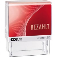 COLOP Textstempel Printer 20 BEZAHLT 100669 38mm Kunststoff rt