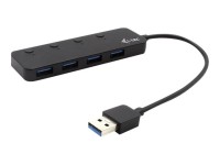 i-Tec USB 3.0 Metal HUB 4 Port with individual On/Off Switches - Hub - 4 x SuperSpeed USB 3.0 - Desktop