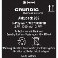 Grundig Akku 962 für Digta 7-Serie gcm9620