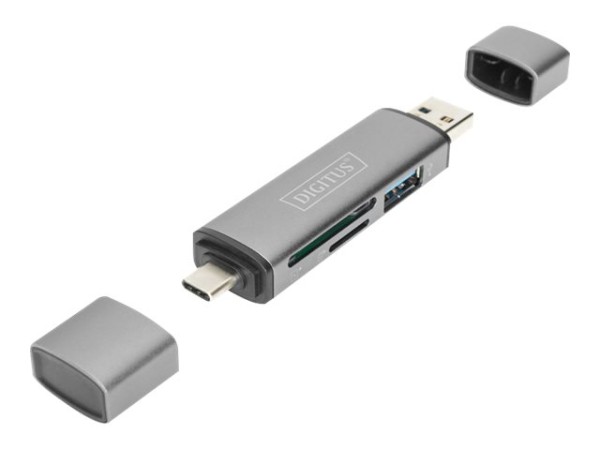 DIGITUS DA-70886 - Kartenleser (SD, microSD) - USB 3.0/USB-C