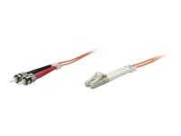 Intellinet Fiber Optic Patch Cable, OM2, LC/ST, 1m, Orange, Duplex, Multimode, 50/125 µm, LSZH, Fibre, Lifetime Warranty, Polybag - Patch-Kabel - ST multi-mode (M) zu LC Multi-Mode (M) - 1 m - Glasfaser - Duplex - 50/125 Mikrometer
