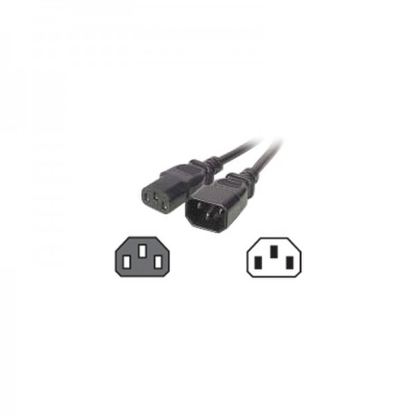EFB-Elektronik - Stromkabel - IEC 60320 C14 zu IEC 60320 C13 - 3 m - Schwarz