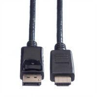 VALUE - Videokabel - DisplayPort (M) bis HDMI (M) - 2 m - abgeschirmt - Schwarz