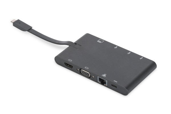 DIGITUS DA-70865 - Dockingstation - USB-C - VGA - GigE