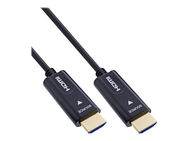 InLine High Speed - HDMI-Kabel mit Ethernet - HDMI männlich zu HDMI männlich - 25 m - Hybrid Kup
