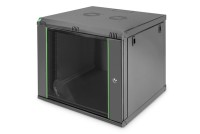 DIGITUS Dynamic Basic DN-19 09-U-EC-SW - Schrank Netzwerkschrank - geeignet für Wandmontage - Schwarz, RAL 9005 - 9U - 48.3 cm (19