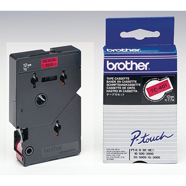 Brother - Schwarz, Rot - Rolle (1,2 cm x 7,7 m) 1 Stck. Druckerband - für P-Touch PT-15, PT-20, PT-2000, PT-3000, PT-500, PT-5000, PT-6, PT-8, PT-8E