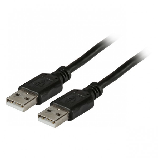EFB Elektronik USB 2.0 Anschlusskabel A-A St.-St. Kupferdraht - 5 m - Schwarz - K5253SW.5