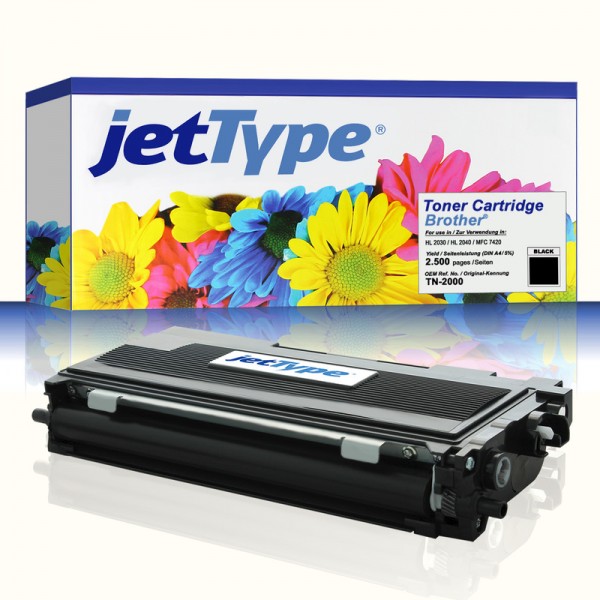 jetType Toner kompatibel zu Brother TN-2000 schwarz 2.500 Seiten 1 Stück