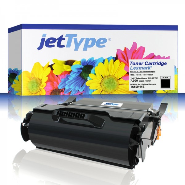 jetType Toner kompatibel zu Lexmark T650A11E schwarz 7.000 Seiten 1 Stück