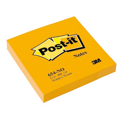 Post-it Haftnotiz Neon Notes 654NOR 76x76mm 100Bl. neonorange