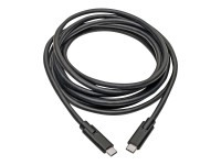 Tripp Lite USB Type-C to Type-C Cable, M/M, 3.1, Gen 1, 5 Gbps, 10 ft. - Thunderbolt 3 Compatible, 3A Rating - USB-Kabel - 24 pin USB-C (M) zu 24 pin USB-C (M) - USB 3.1 Gen 1 / Thunderbolt 3 - 3.05 m - Schwarz